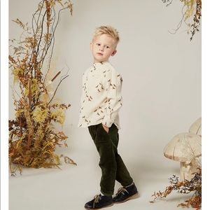 Rylee + Cru corduroys in forest green NWOT 12/14